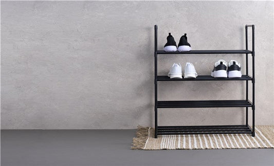Skohylle m/4hyller 65x30x74cm sort - Hjem & Fritidsshoppen.no