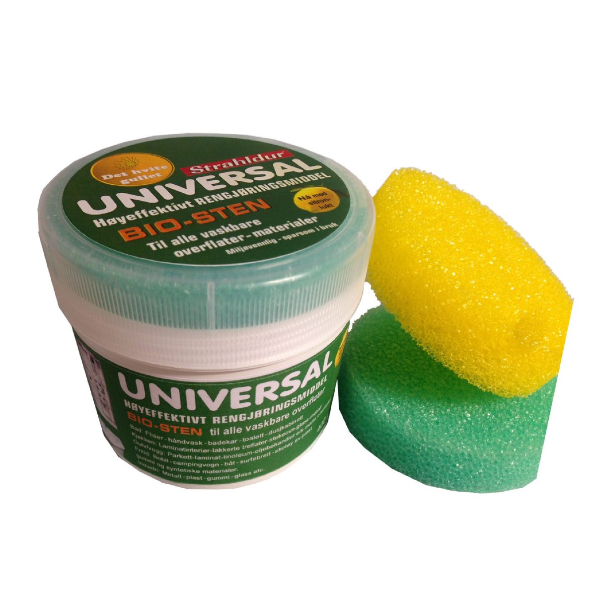 Strahldur Bio - Sten rengjøringsmiddel 400g box med svamp