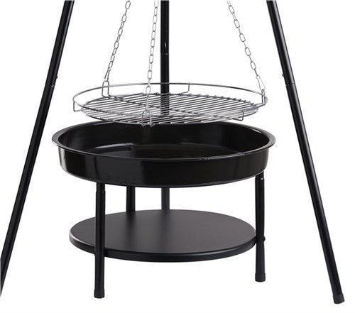 Bålpanne TRIPOD 52CM m/grillrist - Fritidsshoppen.no
