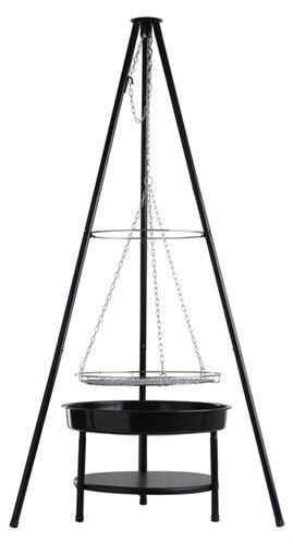 Bålpanne TRIPOD 52CM m/grillrist - Fritidsshoppen.no