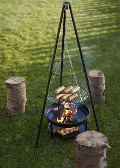 Bålpanne TRIPOD 52CM m/grillrist - Fritidsshoppen.no