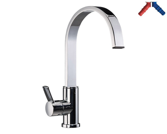 Blandebatteri Contur S90 Ø33mm m/bryter R90mm krom - Fritidsshoppen.no