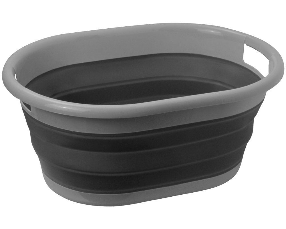 Bøtte Lotus Fold - Away 36l avlang grå - Fritidsshoppen.nobaljebilvaskcaravanrengjøring