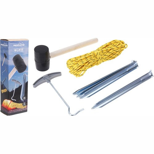 Teltpluggsett 9 deler - utsyret du trenger til telting på lager ca 1/3-26