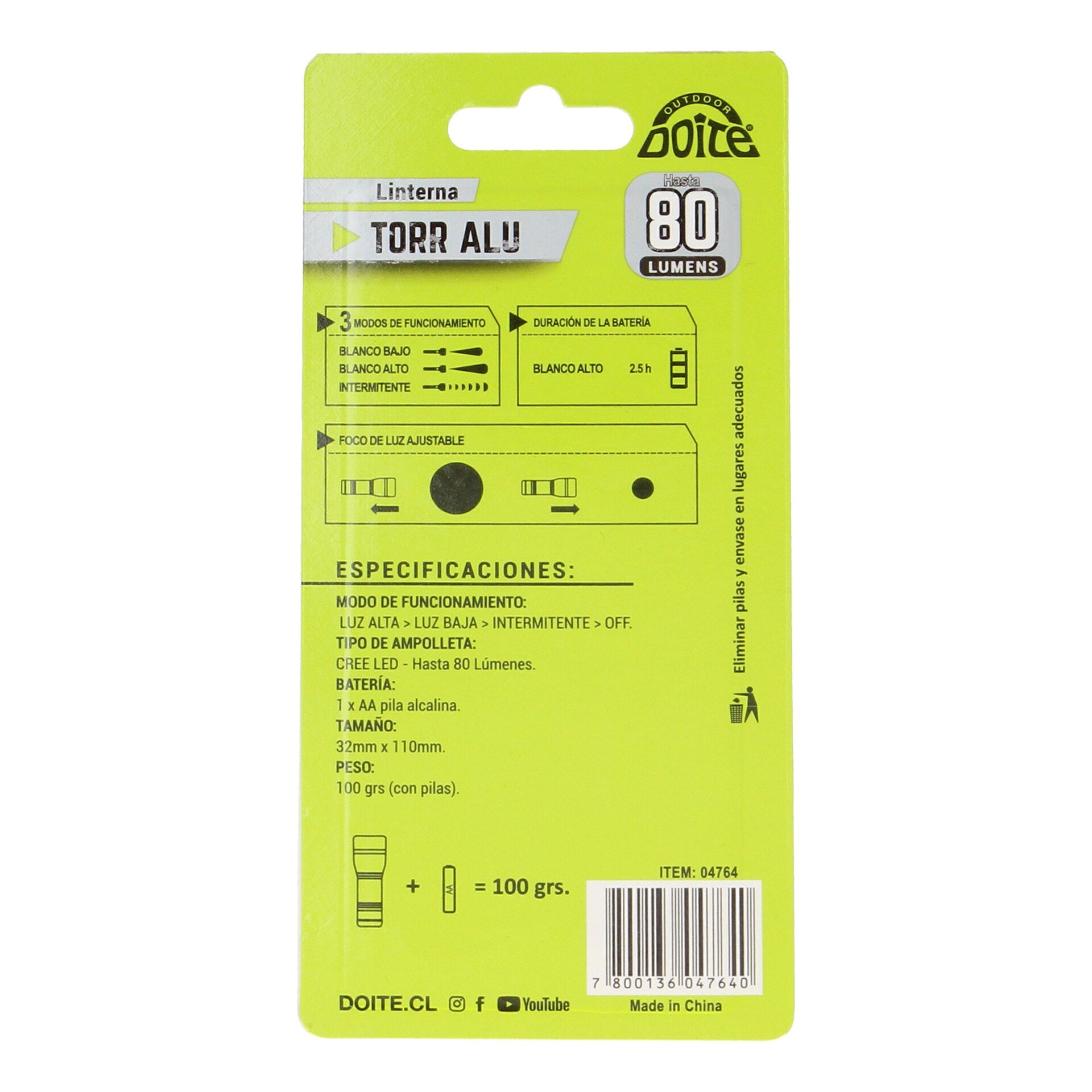 Doite Torr Lommelykt – 80 lumen, kompakt og regnbestandig - Fritidsshoppen.noDoiteDoite Lommelykt Lys Turutstyr Camping Beredskap Nødutstyr Hodelykt og lommelykt 80 lumen Regnbestandig Friluft Outdoor Kompakt lykt FritidsshoppenDoitelykt