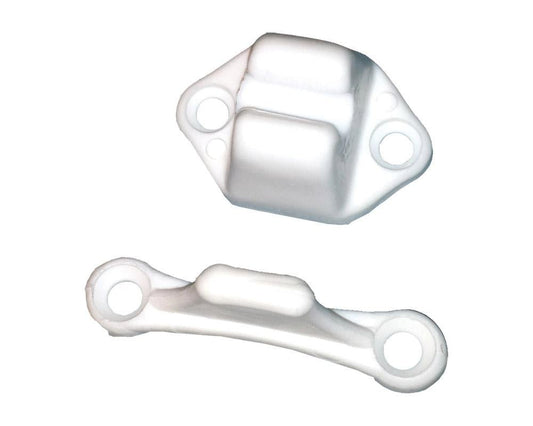 Dørholder strek 2 pakning - plast hvit - Fritidsshoppen.no