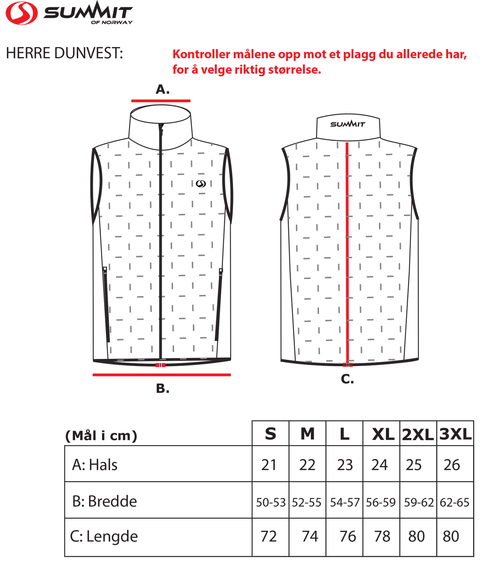 Dunvest herre fra Summit of Norway - sjekk prisen - Fritidsshoppen.no