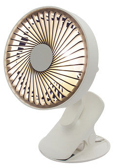 Eurotrail ETLT1441 oppladbar vifte med klips og integrert LED-lys