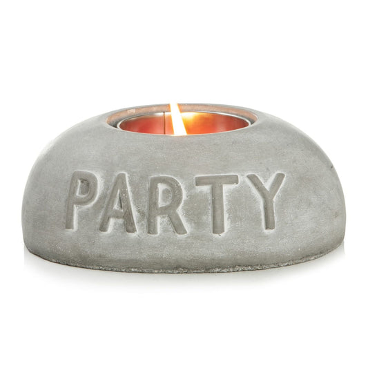 Fakkelboksholder "PARTY" i sement - Fritidsshoppen.nobobilcampingcaravan