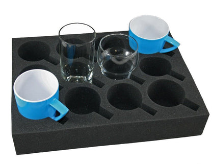 Glass og koppholder i skum Universal - 12 kopper - Fritidsshoppen.nobobilbåtcamping