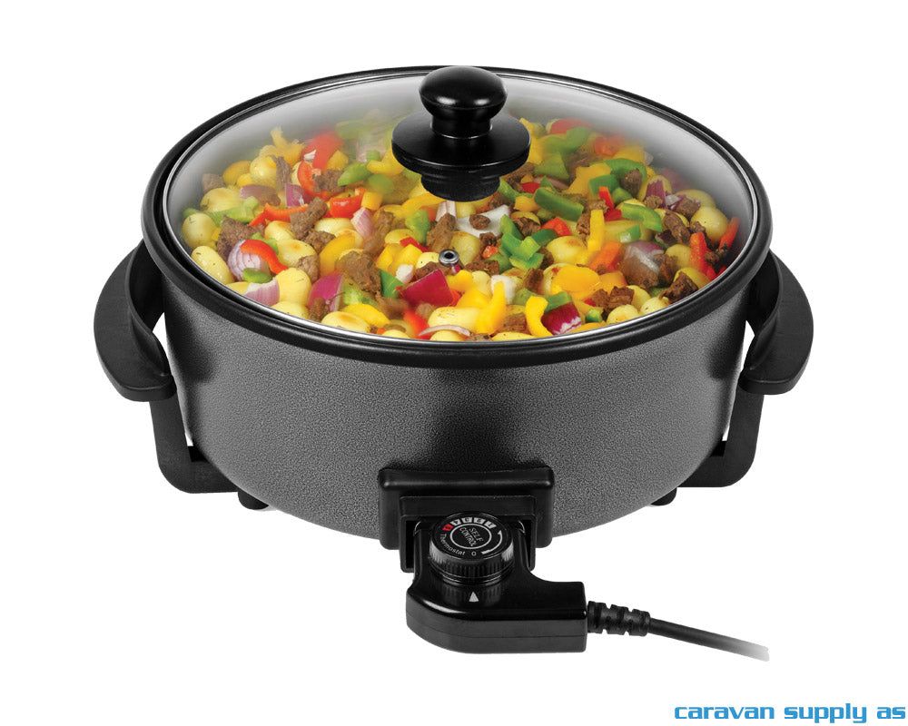 Stekepanne Tristar XL Ø30cm m/glasslokk - perfekt for camping - Hjem & Fritidsshoppen.no