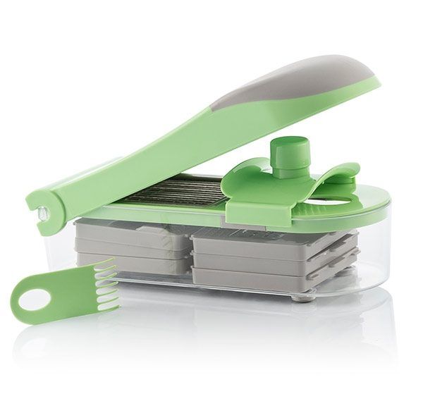 Grønnsaksskjærer, rivjern og mandolin 7 - i - 1 med tilbehør fra InnovaGoods - Fritidsshoppen.nogrønnsaksskjærerkjutkjøkken