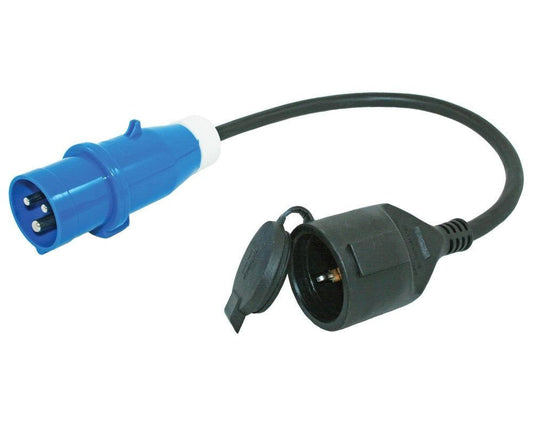 Kabel 50cm hann CEE17 + hunn schuko - Fritidsshoppen.nobobilbåtcamping