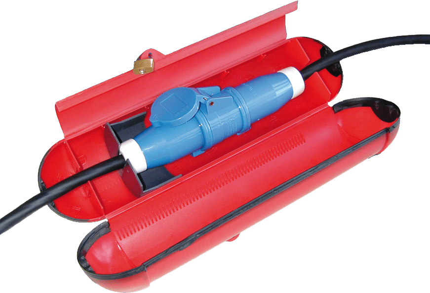 Kabelboks m/lås vanntett rød - Fritidsshoppen.no