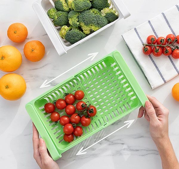 Kjøleskapshyller justerbare fra InnovaGoods (Pakke med 2) - Fritidsshoppen.nohyllejusterbarkjopp