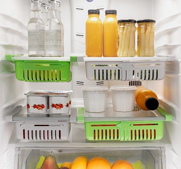 Kjøleskapshyller justerbare fra InnovaGoods (Pakke med 2) - Fritidsshoppen.nohyllejusterbarkjopp