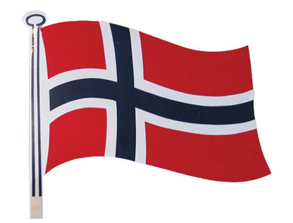 Klistremerke Norsk flagg stor 22x25 cm Kjennetegn for din vogn eller bobil - Fritidsshoppen.nobobilbobil/campingvognboca