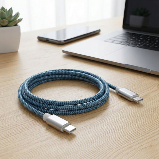 Ladekabel metallic for type USB - C til USB - C 1 M - sjekk prisen! - Fritidsshoppen.nokabelladeladekabel