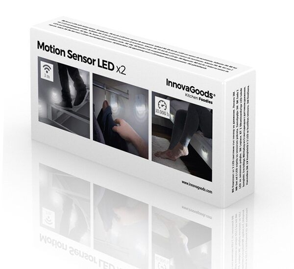 LED - lampe med bevegelsessensor 2pk. - Fritidsshoppen.nofritidInteriørled - lys