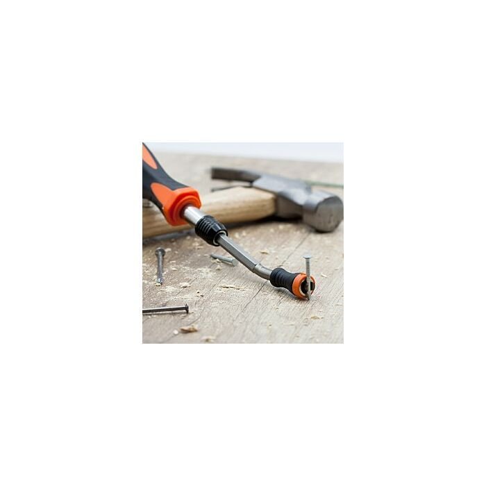 MAGNET DRIVER™ - Praktisk etui med 6 skrueholder, 10 doble bits, Spikerholder, bitholder og håndtak (Oransje sett) - Fritidsshoppen.nojhpmagnetmagnetisk