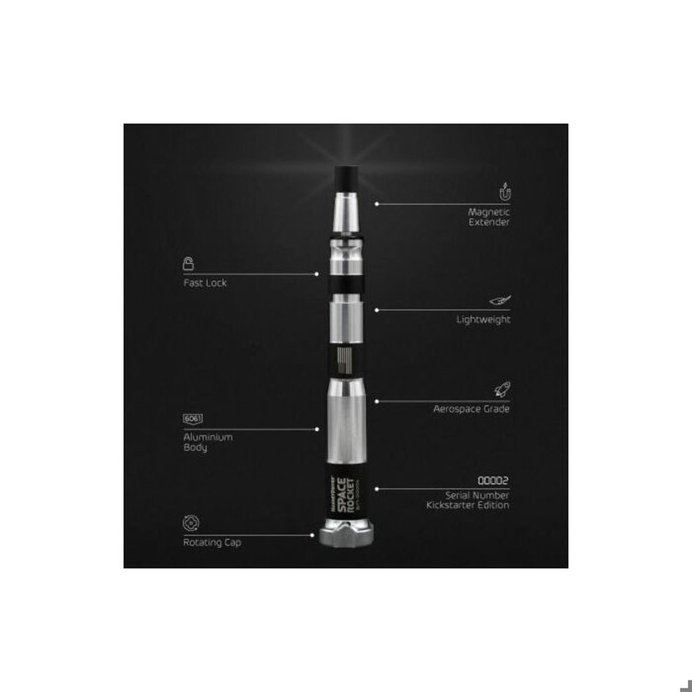 Magnet driver™ Space Rocket - innovativt presisjonsskrujern med Magnet Driver™ mini - Fritidsshoppen.noelegantgaveshoppengavetips