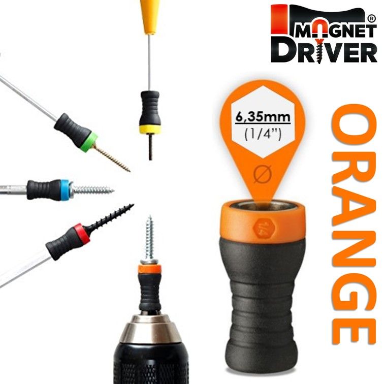 Magnet Driver Orange Ø6,35mm HEX magnetisk skrueholder