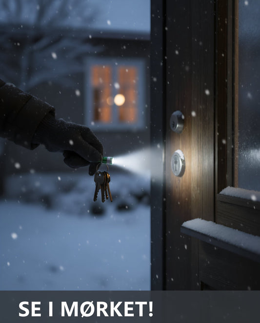 Mini Led lommelylkt med nøkkelringholder, assorterte farger - Sjekk Prisen - Fritidsshoppen.nobatterikalendergaveled - lys