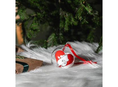 Mummi Julekule - Hjerte - 7 cm - Fritidsshoppen.nojuljulegavejulekule