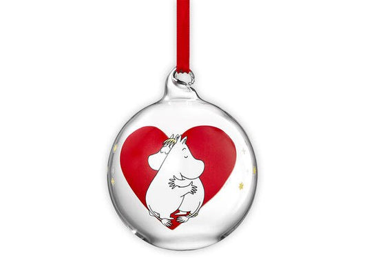 Mummi Julekule - Hjerte - 7 cm - Fritidsshoppen.nojuljulegavejulekule