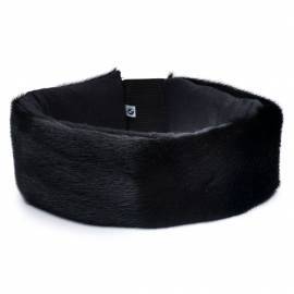 Nord pannebånd i sort inuitisk selskinn – håndsydd vintertilbehør – Great Greenland