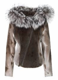 Ticket To Ride jakke i natur grønlandsk harpsel med revekant