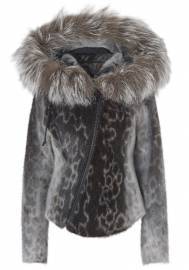 Ticket To Ride jakke i natur grønlandsk harpsel med revekant på hvit bakgrunn
