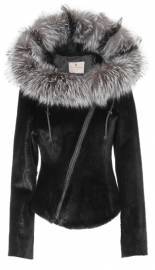 Ticket To Ride jakke i mørk farge grønlandsk harpsel med revekant