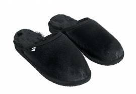 Glacier Slippers i sort inuitisk selskinn med rulam-fôr – Great Greenland
