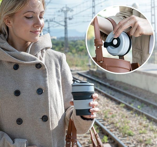 Sammenleggbar silikonkopp Flahsie med flere posisjoner og høyder - Fritidsshoppen.nobigbuybordcoffee to go