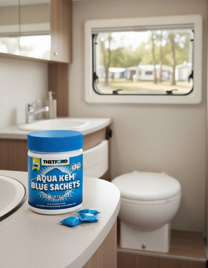 Sanitærmiddel Thetford Blue Sachets 15 Blå - markedsleder`n for bobil, båt og camping - Fritidsshoppen.nobluebobilbobil/campingvogn
