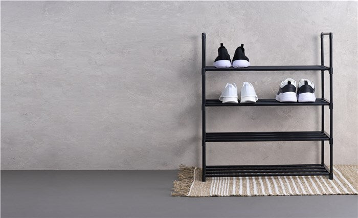 Skohylle m/4hyller 65x30x74cm sort - Fritidsshoppen.no