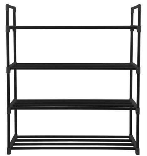 Skohylle m/4hyller 65x30x74cm sort - Fritidsshoppen.no