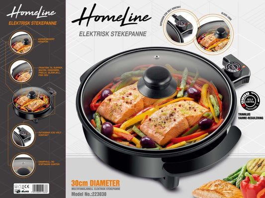 Stekepanne rund 30cm 1500w - Fritidsshoppen.no