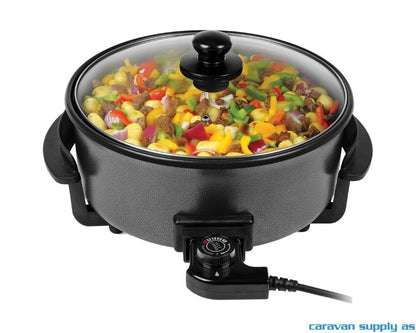 Stekepanne Tristar XL Ø30cm m/glasslokk - perfekt for camping - Fritidsshoppen.nobobilbobil/campingvogncamping