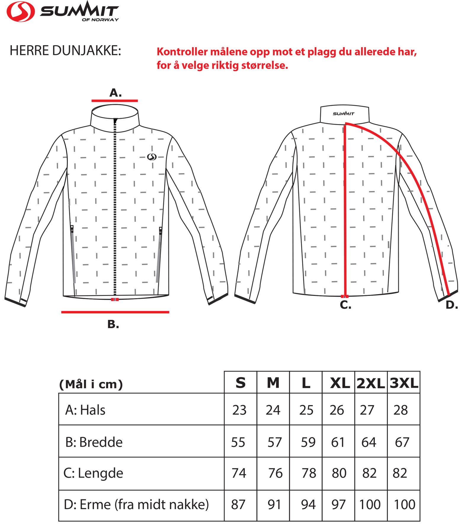 Summit of Norway SR Dunjakke - Supersalg!! - Fritidsshoppen.no