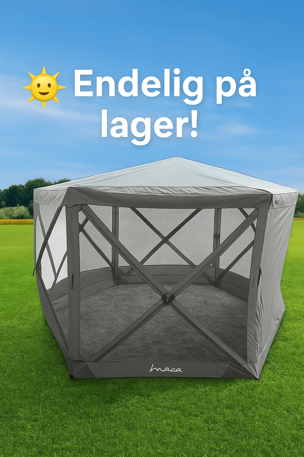 Takbeskyttelse for Pop - Up Telt 350 – Inaca TOP COVER Ø350 cm - Fritidsshoppen.nobilteltbobilbobiltelt