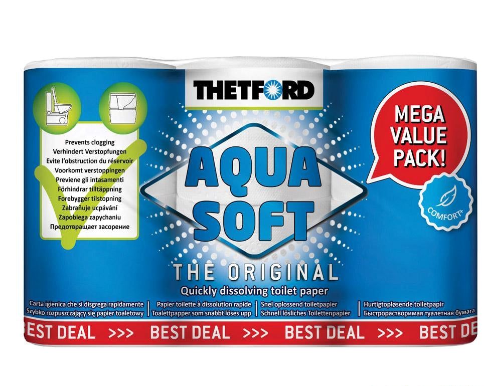 Toalettpapir Thetford Aqua Soft 4+2stk - Fritidsshoppen.noavfallstankbluebobil
