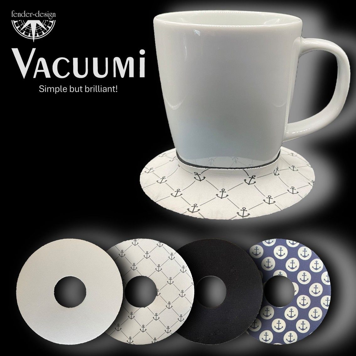 Vacuumi koppholder pakke a 2 stk
