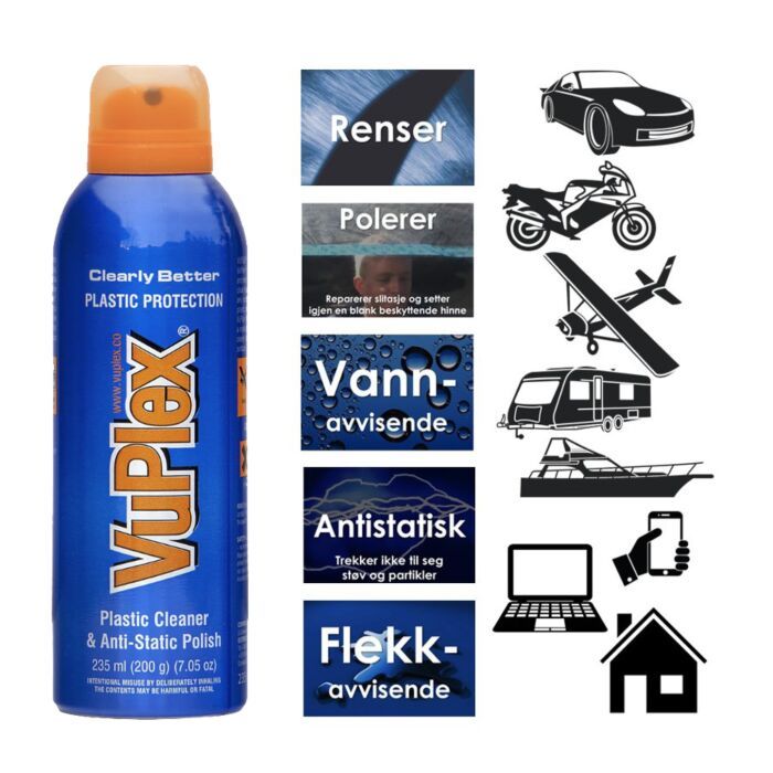 VUPLEX® - PLASTRENS OG ANTISTATISK POLERINGSMIDDEL - Fritidsshoppen.noanti staticbeskyttelsebeskytter